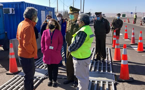 Ponen en marcha punto de control en Ruta 26 para impedir acceso de camiones a Salvador Allende