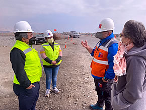 Inspeccionan reposición de elementos de seguridad vial en Ruta 1 al norte de Tocopilla