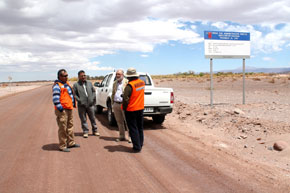 MOP hizo entrega de mejoradas rutas de acceso a comunidades aledañas a San Pedro de Atacama