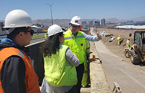 Un  82% de avance presentan las obras de canalización de agua en Costanera de Antofagasta