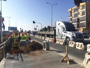 Avanzan obras de canalización de aguas lluvias en costanera norte de Antofagasta