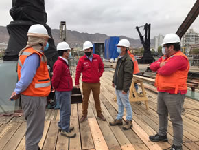 MOP presenta positivo avance de obras de conservación del muelle histórico Melbourne Clark