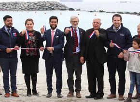 Ministro de Obras Publicas inaugura nueva playa El Salitre en Tocopilla