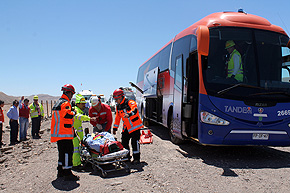 Exitoso simulacro de accidente en Autopista Concesionada de Antofagasta